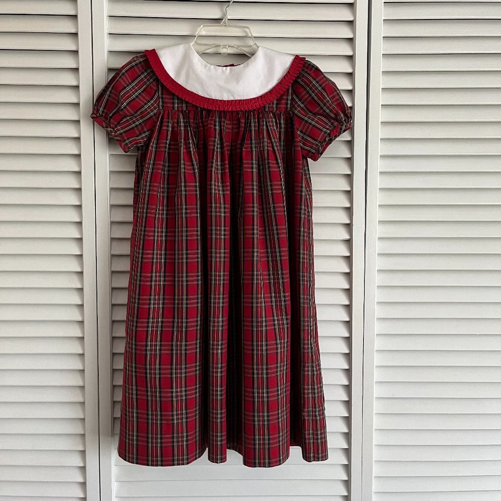 Orient Expressed dress red plaid & white girl’s size 3